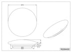 plafondlamp Putz II 37 x 10 cm wit