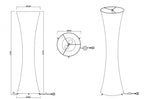 vloerlamp Gina 150 x 42 cm E14 staal 28W zwart
