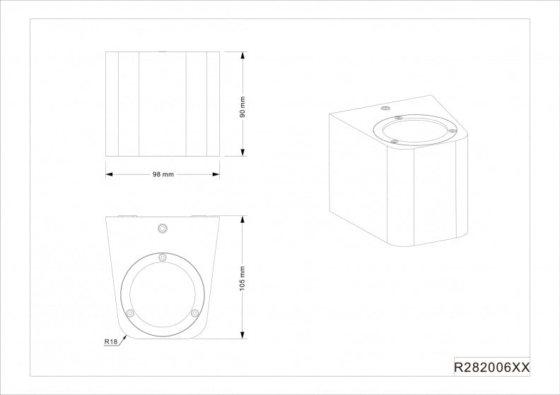 wandlamp Bogota led 260 lumen 10 cm aluminium wit