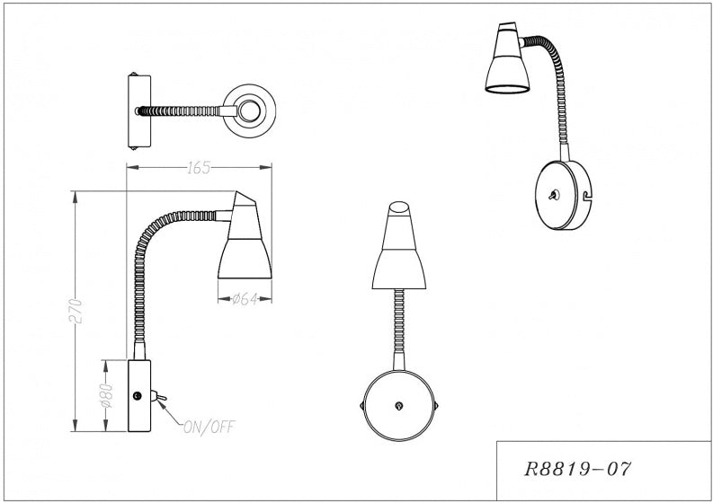 wandlamp Hilton 27 x 8 cm G9 staal/glas 28W zilver