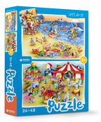 Rebo beach and circus-puzzel 24 + 48 st