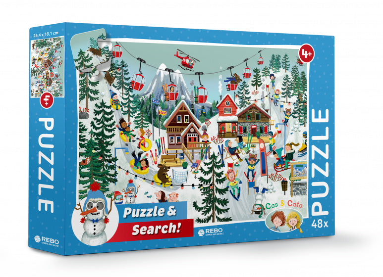 Rebo Productions Legpuzzel Cas Cato Winter junior 48 stukjes