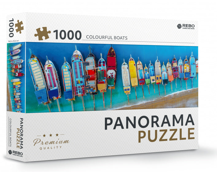 legpuzzel Colourful Boats karton 1000 stukjes