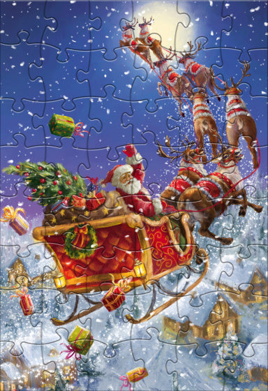 Rebo Productions Santa legpuzzel junior karton 48 stukjes