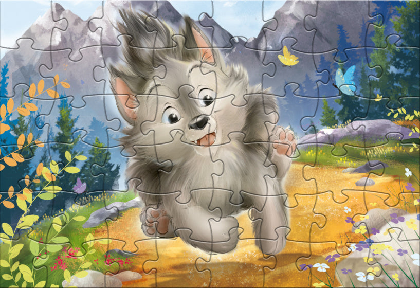 legpuzzel Wolf Luiaard junior 24 48 stukjes