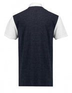 poloshirt heren katoen/polyester wit/donkerblauw maat XS