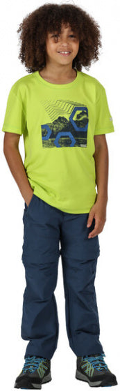 afritsbroek HikeFell junior polyamide blauw mt 110/116