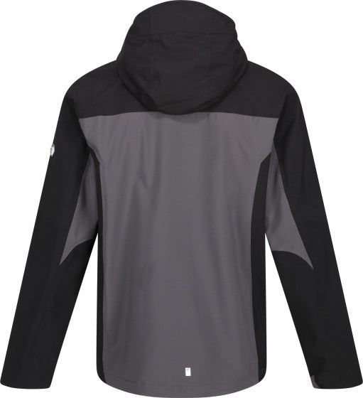 Birchdale outdoorjack heren donkergrijs/zwart maat S