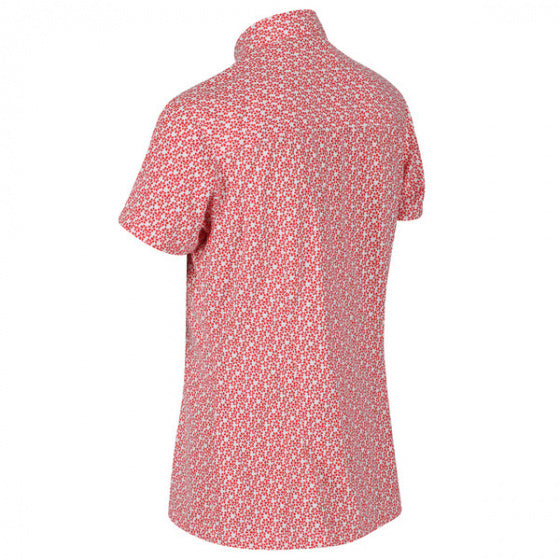 blouse Mindano V dames polyester rood bloemen maat 36