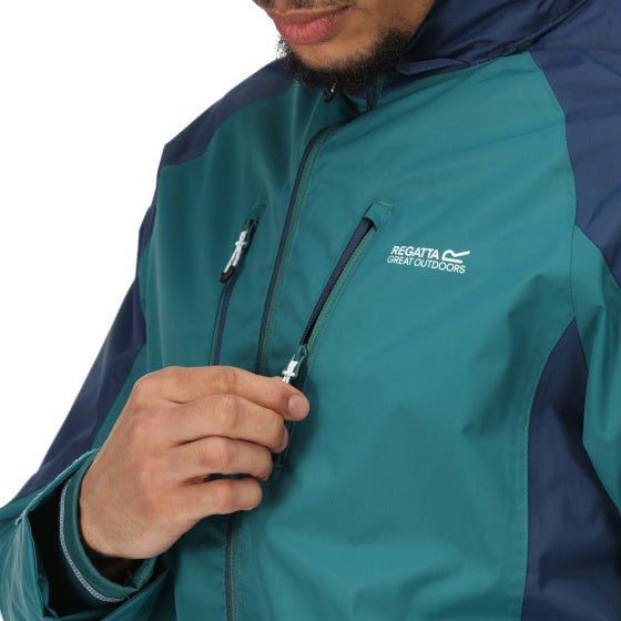 Regatta Calderdale IV outdoorjack heren turquoise/marineblauw maat S