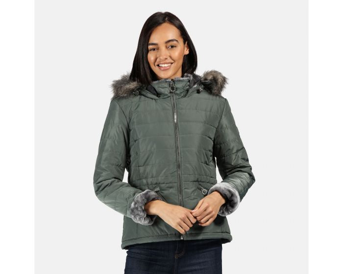 winterjas Westlynn dames polyester groen maat 40
