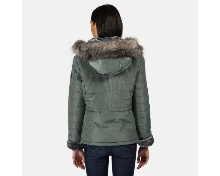 winterjas Westlynn dames polyester groen maat 40