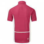 fietsshirt Go Faster meisjes polyester roze/wit mt 15-16 jaar