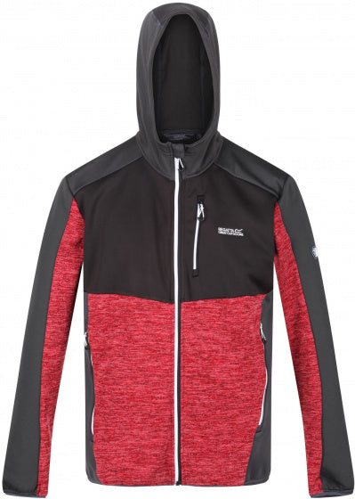 fleecejack Cadford heren polyester rood/zwart maat XL