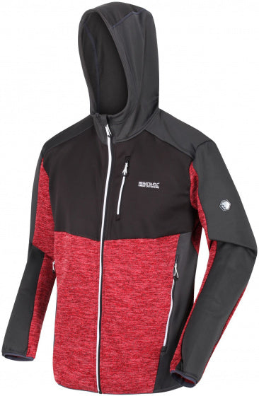 fleecejack Cadford heren polyester rood/zwart maat XL