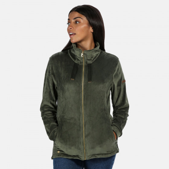 fleecevest Odelia dames bladgroen maat XS