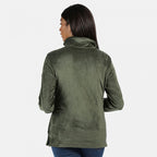 fleecevest Odelia dames bladgroen maat XS