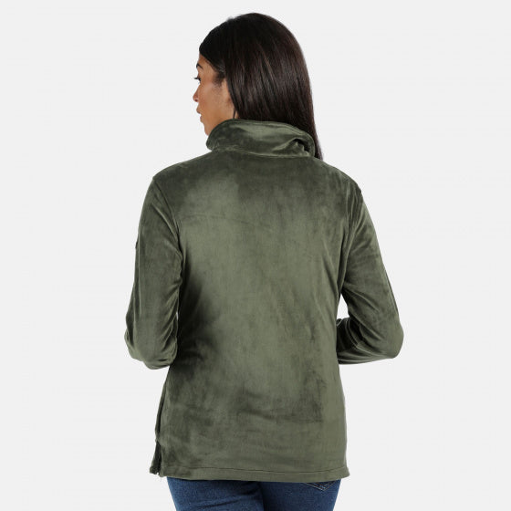 fleecevest Odelia dames bladgroen maat XS