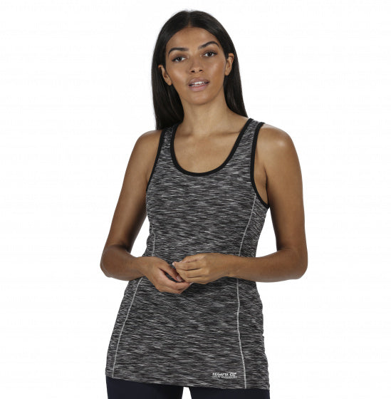 hemd Vashti III dames polyester/elastaan zwart maat 44