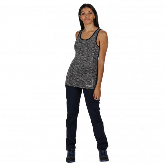 hemd Vashti III dames polyester/elastaan zwart maat 44