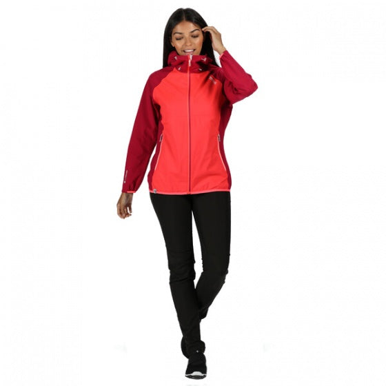 Imber III dames jas waterbestendig roze/rood mt XS