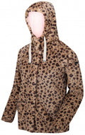 jas luipaard dames polyester bruin maat 38/S
