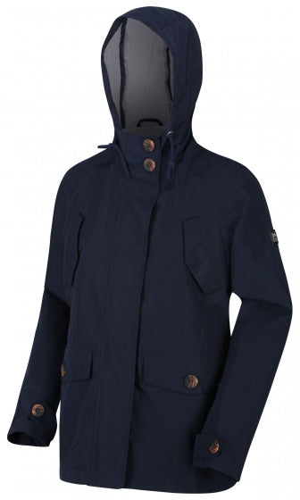 jas Ninette dames polyester marineblauw maat L/42