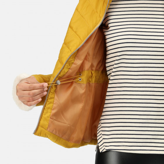 jas Winslow Quilted dames polyester okergeel maat 42