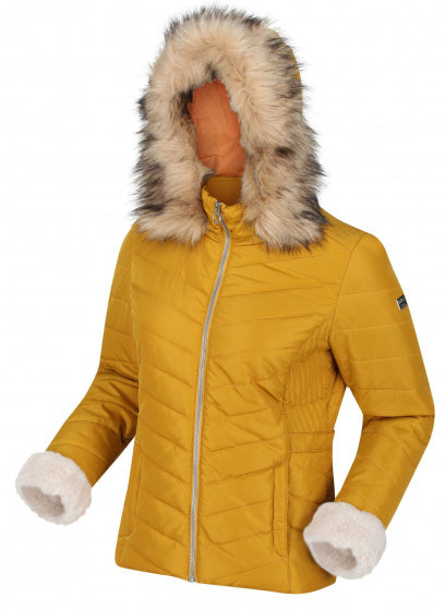 jas Winslow Quilted dames polyester okergeel maat 42