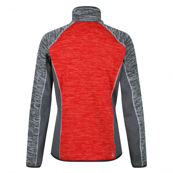 Laney VII fleecejack rood/grijs dames maat 34