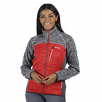 Laney VII fleecejack rood/grijs dames maat 34