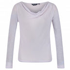 longsleeve Frayda dames polyester/viscose lichtroze maat 40