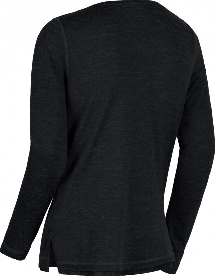 longsleeve Frayda dames polyester/viscose zwart maat 34