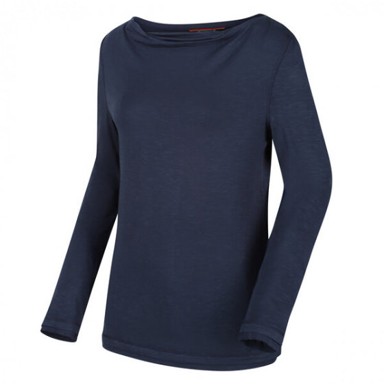 longsleeve Frayler Cowl dames navy maat 40