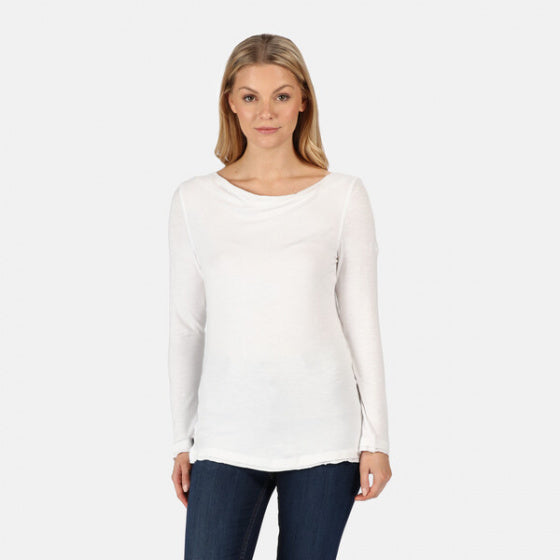 longsleeve Frayler Cowl dames wit maat 40