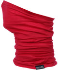 nekwarmer Multitube II merinowol/polyester garnet-rood