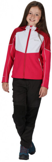Regatta Outdoorjack Acidity IV meisjes polyester roze/wit mt 164/170