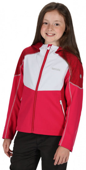Regatta Outdoorjack Acidity IV meisjes polyester roze/wit mt 164/170