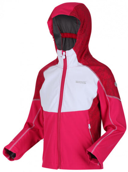 Regatta Outdoorjack Acidity IV meisjes polyester roze/wit mt 164/170