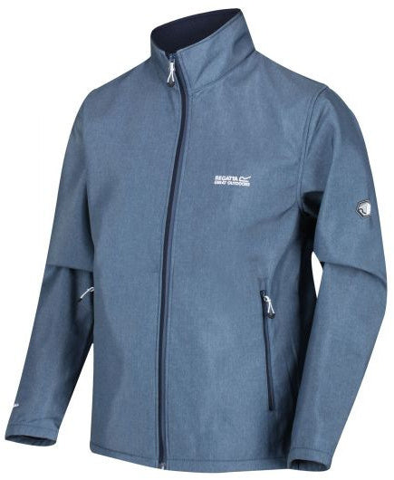 outdoorjas Cera IV heren polyester jeansblauw maat S