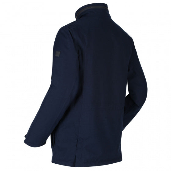 outdoorjas Eneko heren polyester donkerblauw maat S