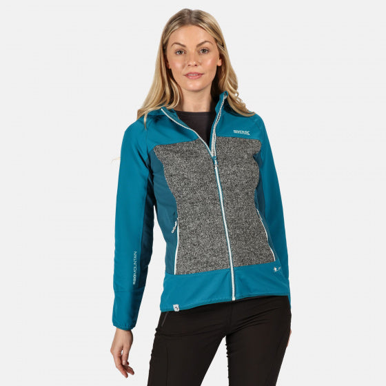 Regatta Outdoorjas Garn softshell dames blauw/grijs maat XS