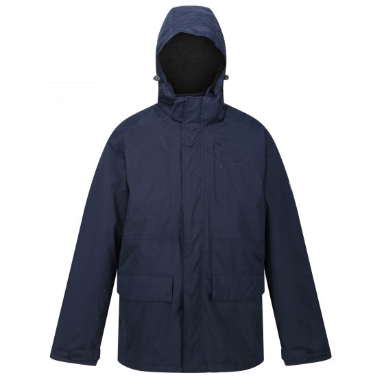 outdoorjas Penryn heren polyester donkerblauw maat S
