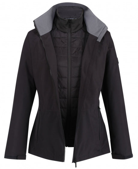 outdoorjas Shrigley II 3-in-1 dames polyamide zwart mt 50