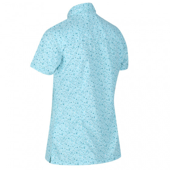 overhemd sterren dames polyester/viscose blauw maat 34