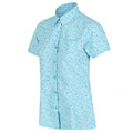 overhemd sterren dames polyester/viscose blauw maat 34