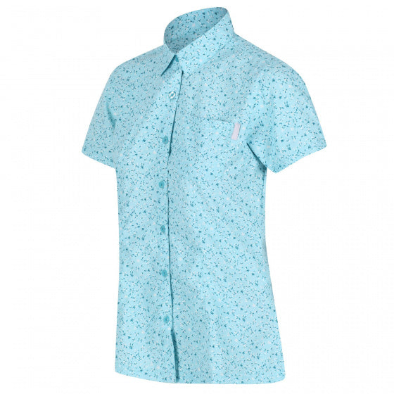 overhemd sterren dames polyester/viscose blauw maat 34