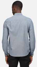overhemd Darien heren polykatoen blauwgrijs maat XL
