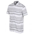 overhemd strepen heren linnen/viscose grijs/wit maat XL