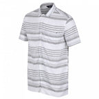 overhemd strepen heren linnen/viscose grijs/wit maat XL